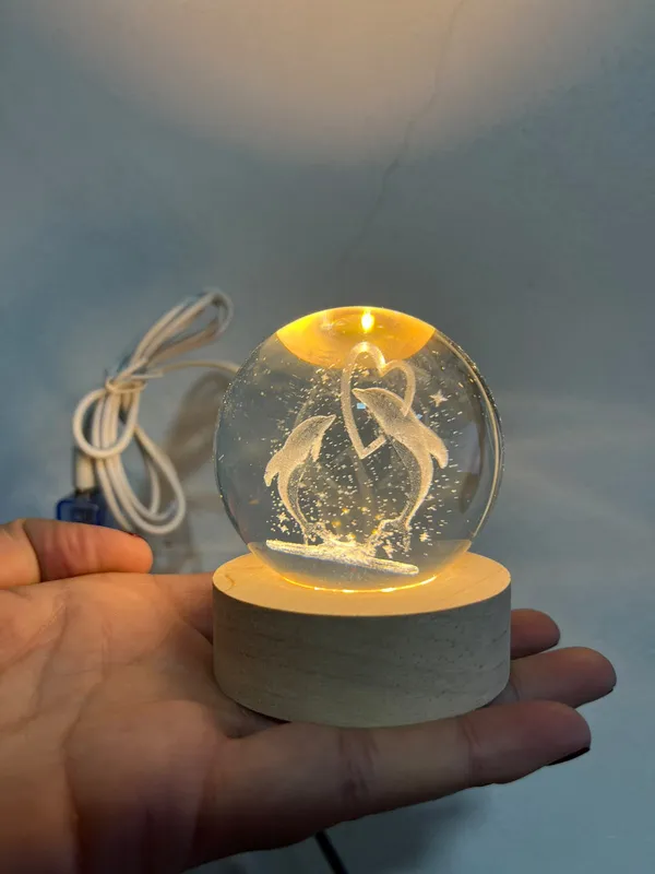 Lampara velador led bola de cristal - FoxCel