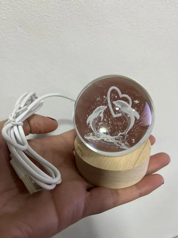 Lampara velador led bola de cristal - FoxCel
